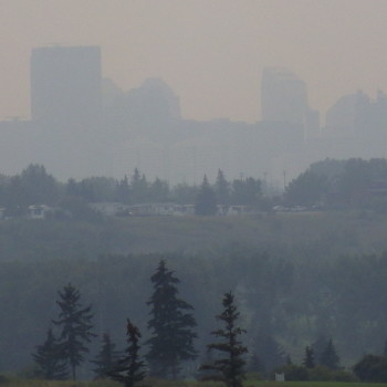 Calgary Air Quality August 28, 2015.  Photo credit:  James Rogans